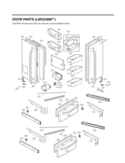 DOOR PARTS Diagram and Parts List for LMX25988SB AWBCNA1 LG Refrigerator