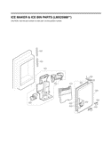 ICE MAKER & ICE BIN PARTS Diagram and Parts List for LMX25988SB AWBCNA1 LG Refrigerator
