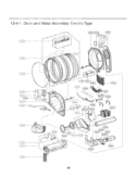 Drum and Motor Assembly Diagram and Parts List for DLEX3550W ABWEEUS LG Dryer