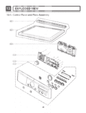 EXPLODED VIEW   Control Panel and Plate Assembly Diagram and Parts List for DLGX2551W ABWEEUS LG Dryer