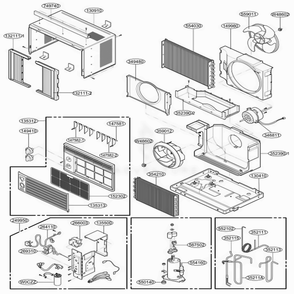 Main Diagram and Parts List for R5207 APGALOW LG Air Conditioner