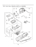 Panel Drawer Assembly and Guide Assembly Diagram and Parts List for DLEX2550R ACREEUS LG Dryer