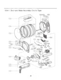 Drum and Motor Assembly Diagram and Parts List for DLEX2550R ACREEUS LG Dryer