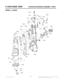 EXPLODED VIEW BASE ASSEMBLY Diagram and Parts List for LUV250C CQZELGA LG Canister Vacuum