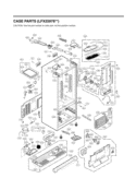 CASE PARTS Diagram and Parts List for LFX25978SW /00 LG Refrigerator