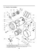 DRUM & TUB ASSEMBLY Diagram and Parts List for WM2350HRC ACREECI LG Washer