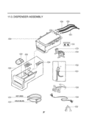 DISPENSER ASSEMBLY Diagram and Parts List for WM2350HRC ACREECI LG Washer