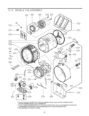 DRUM & TUB ASSEMBLY Diagram and Parts List for WM3550HWCA ABWEEUS LG Washer