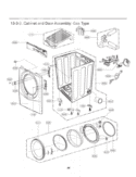 Cabinet and Door Assembly Diagram and Parts List for DLGX3551V ASSEEUS LG Dryer