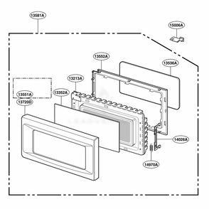 Part Location Diagram of 3581W1A159N LG DOOR ASSEMBLY