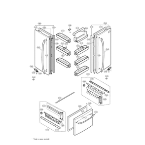 Doors Diagram and Parts List for LFC23760SW 00 LG Refrigerator