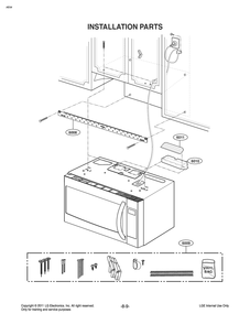 Installation Parts Diagram and Parts List for MQ1741ASL CSBESEA LG Microwave