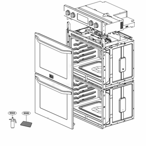 Main Diagram and Parts List for LSWD309BD ABDLSTD LG Range