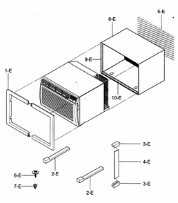 Installation Kit Assy Diagram and Parts List for 58074085400  Kenmore Air Conditioner