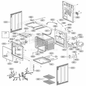 Cavity Parts Diagram and Parts List for LRE5602SS FSTLLCA LG Range