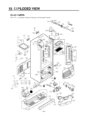 EXPLODED VIEW CASE PARTS Diagram and Parts List for LMX25986ST ASTCNA0 LG Refrigerator