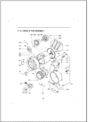 DRUM & TUB ASSEMBLY Diagram and Parts List for GCW1069QS ABWELAT LG Washer