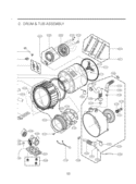 DRUM & TUB ASSEMBLY Diagram and Parts List for WM3150HWC ABWEEUS LG Washer