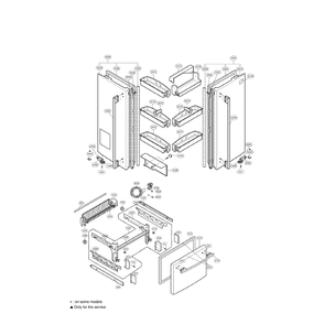 Door Diagram and Parts List for LFD25860TT 00 LG Refrigerator