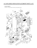 CASE PARTS   EXPLODEDVIEW & REPLACEMENT PARTS LIST Diagram and Parts List for LFC21776ST LFC21776ST/02 LG Refrigerator