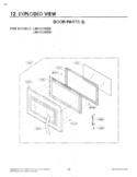 EXPLODED VIEW DOOR PARTS I Diagram and Parts List for LMH2016SW CWHELGA LG Microwave