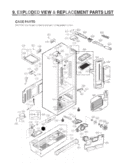 EXPLODED VIEW & REPLACEMENT PARTS LIST CASE PARTS Diagram and Parts List for LFX25976SW ASWCNA2 LG Refrigerator