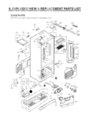 EXPLODED VIEW & REPLACEMENT PARTS LIST CASE PARTS Diagram and Parts List for LFX21976ST LFX25976ST /02 LG Refrigerator