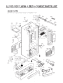 EXPLODED VIEW & REPLACEMENT PARTS LIST CASE PARTS Diagram and Parts List for LFX25976SB AWBCNA2 LG Refrigerator