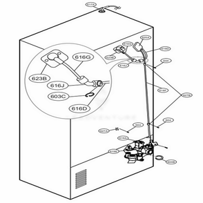 Main Diagram and Parts List for 72183 ASTCSE5 LG Refrigerator