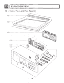 EXPLODED VIEW   Control Panel and Plate Assembly Diagram and Parts List for DLGX2451R ACRESED LG Dryer