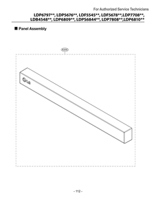 Panel Assembly Diagram and Parts List for DUA315HDL ABDEEUS LG Dishwasher