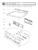EXPLODED VIEW   Control Panel & Plate Assembly Touch LCD type Diagram and Parts List for DLEX3360R ACREECI LG Dryer