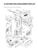 EXPLODED VIEW & REPLACEMENT PARTS LIST Diagram and Parts List for LMX28988SW ASWCNA2 LG Refrigerator