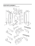 DOOR PARTS Diagram and Parts List for LMX28988SW ASWCNA2 LG Refrigerator