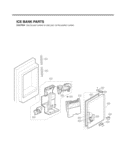 ICE BANK PARTS Diagram and Parts List for LFX25976SB AWBCNA3 LG Refrigerator