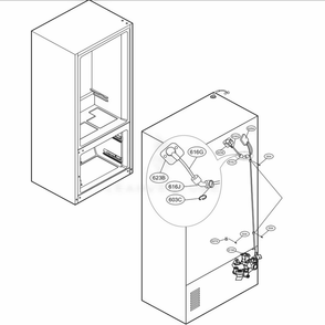 Valve And Water Tube Parts Diagram and Parts List for LFXS30786S ASTCNA0 LG Refrigerator