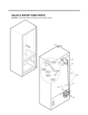 VALVE & WATER TUBE PARTS Diagram and Parts List for LFX25976SB AWBCNA0 LG Refrigerator