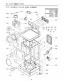 EXPLODED VIEW  CABINET & CONTROL PANEL ASSEMBLY Diagram and Parts List for WM3360HVCA ASSEECI LG Washer