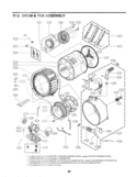 DRUM & TUB ASSEMBLY Diagram and Parts List for WM3360HVCA ASSEECI LG Washer