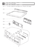 EXPLODED VIEW   Control Panel & Plate Assembly Touch LCD type Diagram and Parts List for DLEX3360V ASSEECI LG Dryer
