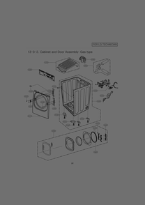 Cabinet And Door Assembly Diagram and Parts List for RN1356AS ABWEEUS LG Dryer