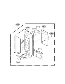 Control Panel Parts Diagram and Parts List for LMAB1240ST01  LG Microwave