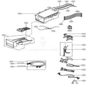 Dispenser Assembly Diagram and Parts List for GCWF1069QD3 ASSEELC LG Washer