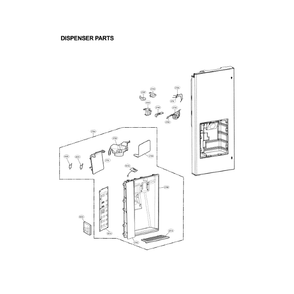 Dispenser Diagram and Parts List for LFX31925ST 03 LG Refrigerator