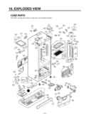 EXPLODED VIEW CASE PARTS Diagram and Parts List for LFX25973ST ASTCNA0 LG Refrigerator