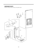 DISPENSER PARTS Diagram and Parts List for LFX25973ST ASTCNA0 LG Refrigerator