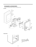 ICE MAKER & ICE BIN PARTS Diagram and Parts List for LFX25973ST ASTCNA0 LG Refrigerator