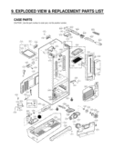 EXPLODED VIEW & REPLACEMENT PARTS LIST CASE PARTS Diagram and Parts List for LFX25976SB AWBCNA4 LG Refrigerator