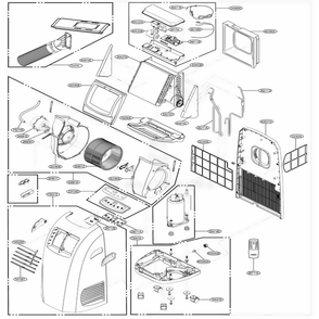 Main Diagram and Parts List for GP100CE AWYAHDC LG Air Conditioner