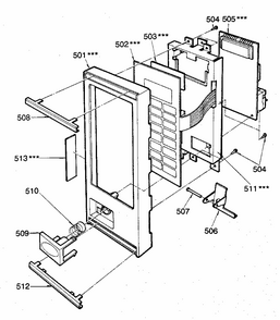 Control Panel Diagram and Parts List for 7218822880  Kenmore Microwave